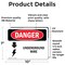 Signmission Underground Live Wire Danger Sign, Vinyl Decal, 10in W x 7in L, 2PK OS-2PACK-DS-D-710-L-1600 - alternate 2